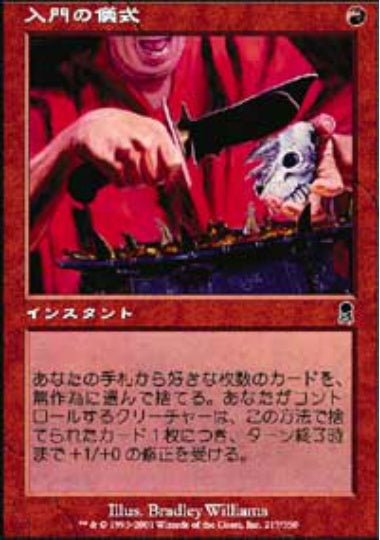 (日)入門の儀式 / Rites of Initiation【ODY】 No.217
