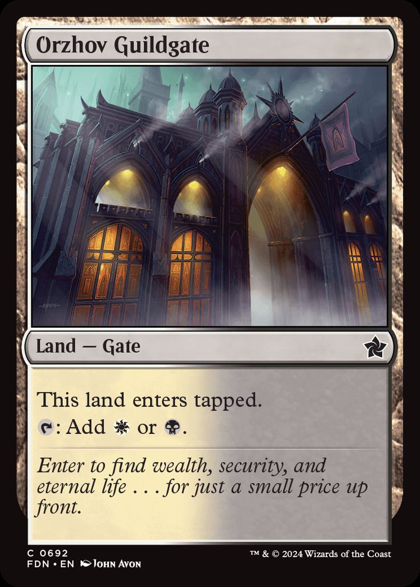 (英)オルゾフのギルド門 / Orzhov Guildgate【FDN】 Starter Collection収録 No.692