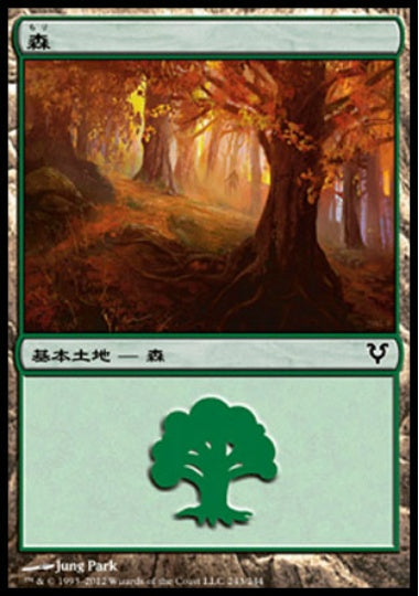 (日)【Foil】森 / Forest【AVR】 No.243