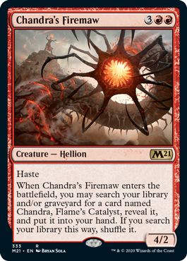(英)チャンドラの火大口 / Chandra's Firemaw【M21】 プレインズウォーカーデッキ収録 No.333