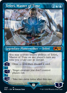 (英)【Foil】時の支配者、テフェリー / Teferi, Master of Time ★ショーケース枠★ 【M21】 No.290