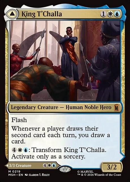 (英)【Foil】ティ・チャラ王 - 揺るがぬ希望、ブラックパンサー / King T'Challa - Black Panther, Hope Enduring【MSH】 No.219