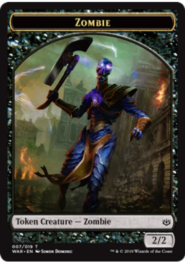 (英)ゾンビトークン / Zombie Token【WAR-TOKEN】 No.007