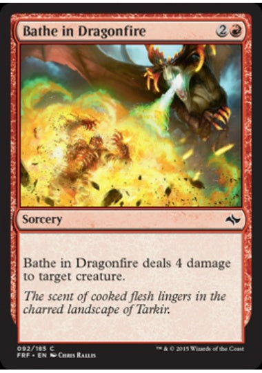(英)【Foil】龍火浴びせ / Bathe in Dragonfire【FRF】 No.092