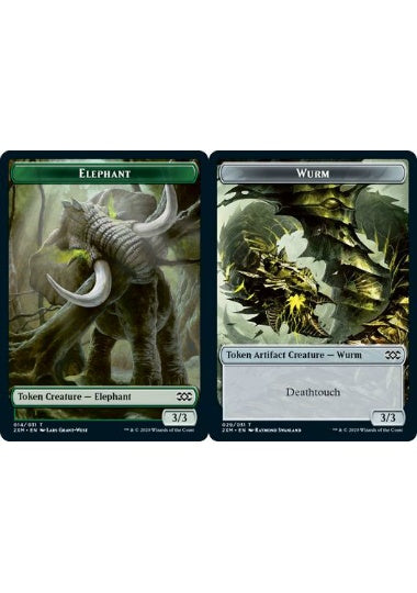 (英)【Foil】象トークン / Elephant TokenNo.014 - ファイレクシアン・ワームトークン / Phyrexian Wurm Token【2XM-TOKEN】 No.029