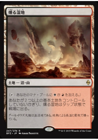 (日)【Foil】燻る湿地 / Smoldering Marsh【BFZ】 No.247