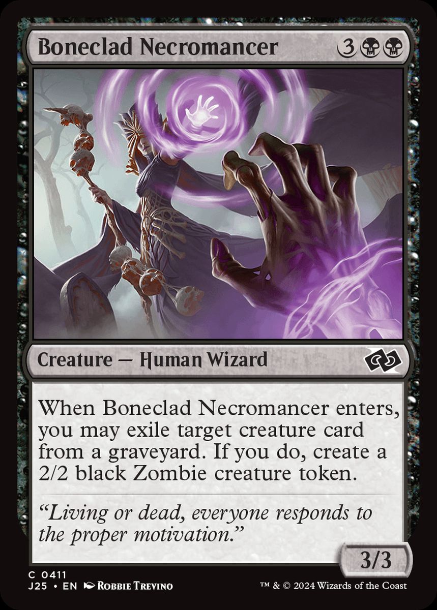 (英)骨まといの屍術師 / Boneclad Necromancer【J25】 No.411