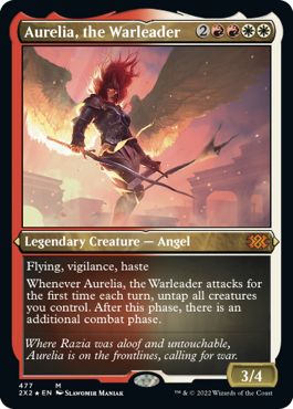 (英)【エッチングFoil】戦導者オレリア / Aurelia, the Warleader【2X2】 No.477