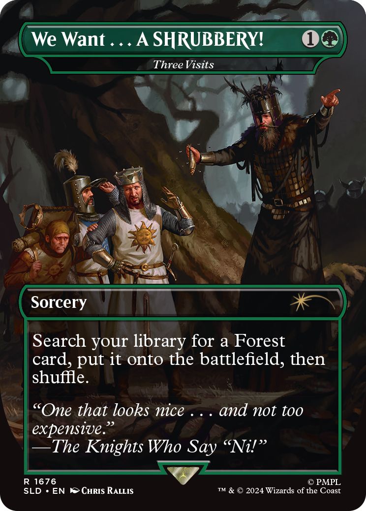 (英)【Foil】We Want . . . A SHRUBBERY![三顧の礼 / Three Visits]【SLD】Secret Lair x Monty Python and the Holy Grail: Vol. 1 No.1676