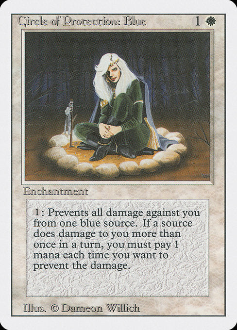 (英)青の防御円 / Circle of Protection: Blue【3ED】 No.010