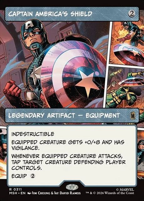 (英)【Foil】キャプテン・アメリカの盾 / Captain America's Shield ★ショーケース枠(「パネル」カード)★ 【MSH】 No.311