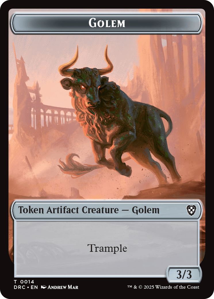 (英)ゴーレムトークン / Golem Token No.014 - 飛行機械トークン / Thopter Token【DRC-TOKEN】 No.010