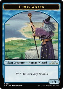 (英)人間・ウィザードトークン / Human Wizard Token【30A-TOKEN】 No.005