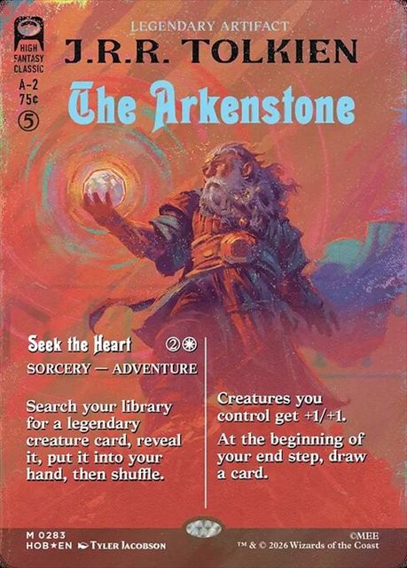 (英)【Surge-Foil】アーケン石 - 精髄探し / The Arkenstone - Seek the Heart ★ショーケース枠★(「ブックカバー・カード」) 【HOB】 No.283