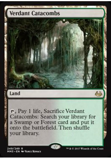 (英)【Foil】新緑の地下墓地 / Verdant Catacombs【MM3】 No.249