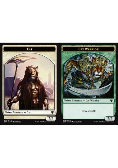 (英)猫トークン / Cat Token No.001 - 猫・戦士トークン / Cat Warrior Token【C17-TOKEN】 No.008