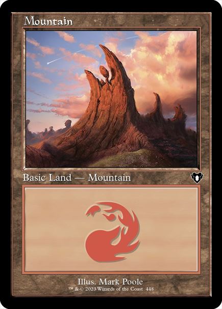 (英)【Foil】山 / Mountain【CMM】旧枠 No.0448