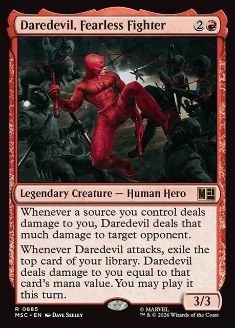 (英)【Foil】恐れ知らずの戦士、デアデビル / Daredevil, Fearless Fighter【MSC】 No.685