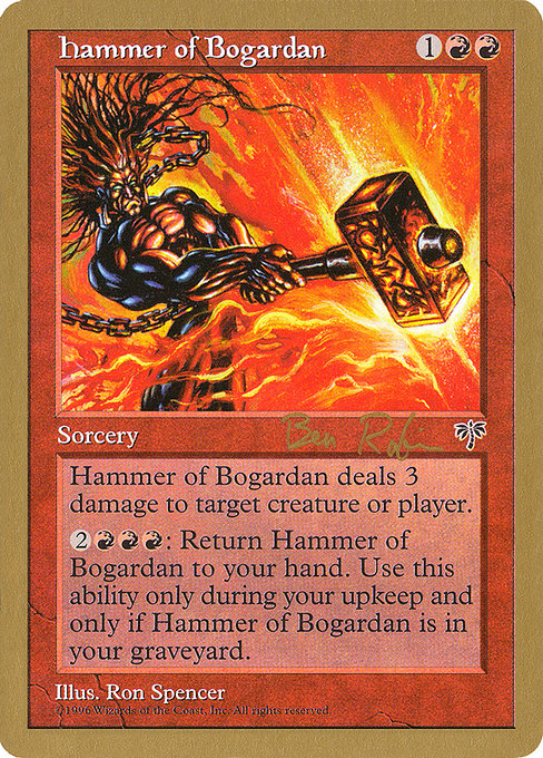 (英)ボガーダンの鎚 / Hammer of Bogardan【WC98】 World Championship Decks 1998 Ben Rubin 金枠 No.050