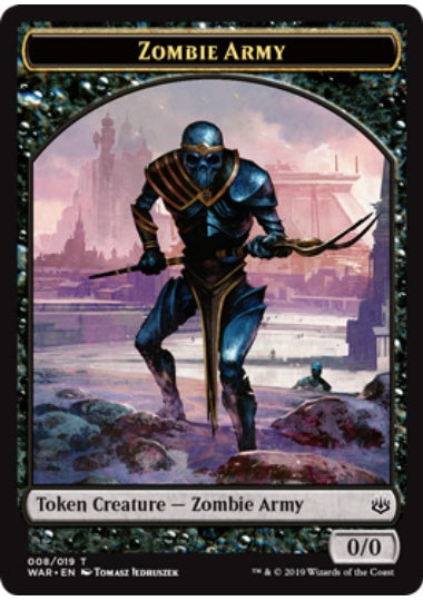 (英)ゾンビ・軍団トークン / Zombie Army Token【WAR-TOKEN】 No.008