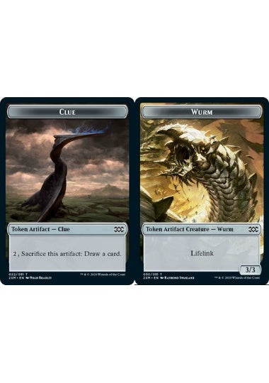 (英)【Foil】手掛かりトークン / Clue TokenNo.022 - ファイレクシアン・ワームトークン / Phyrexian Wurm Token【2XM-TOKEN】 No.030