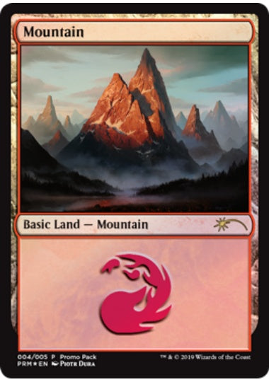 (英)【Foil】山 / Mountain【PRM】 基本セット2020 プロモパックプロモNo.112