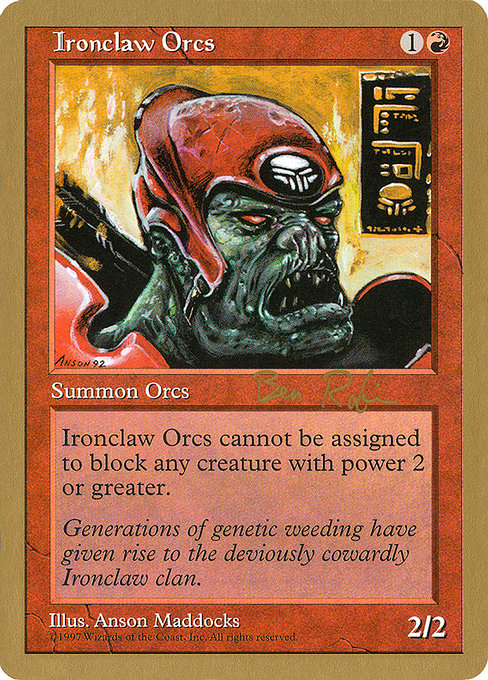 (英)鉄爪のオーク / Ironclaw Orcs【WC98】 World Championship Decks 1998 Ben Rubin 金枠 No.052