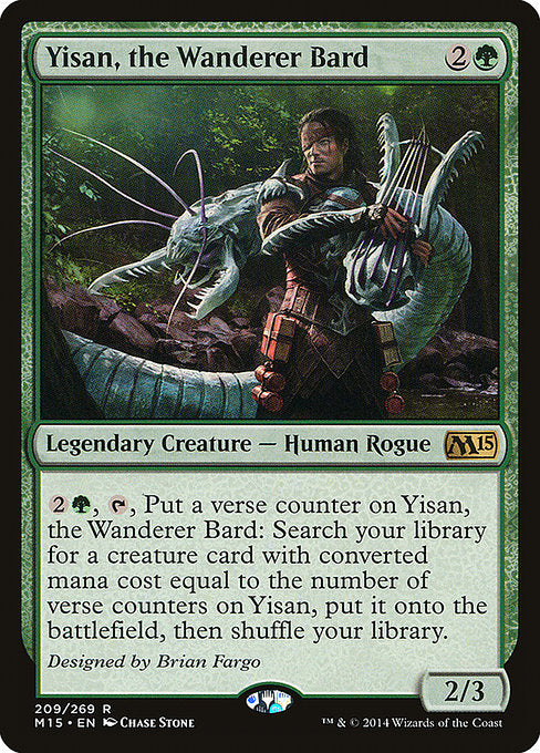 (英)放浪の吟遊詩人、イーサーン / Yisan, the Wanderer Bard【M15】 No.209