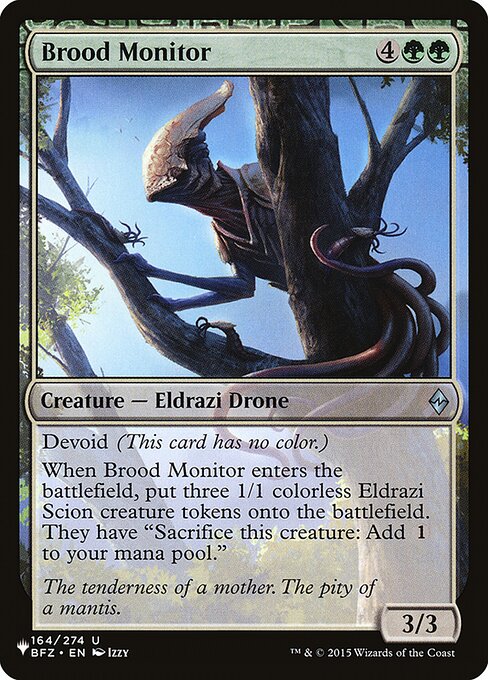 (英)血統の観察者 / Brood Monitor【BFZ】 PWシンボル付き再販 No.164