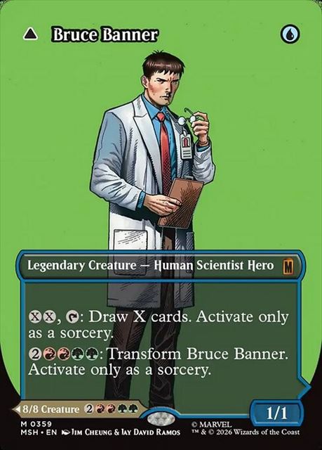 (英)【Foil】ブルース・バナー - インクレディブル・ハルク / Bruce Banner - The Incredible Hulk ★ボーダーレス★(「ロゴ・カード」) 【MSH】 No.359