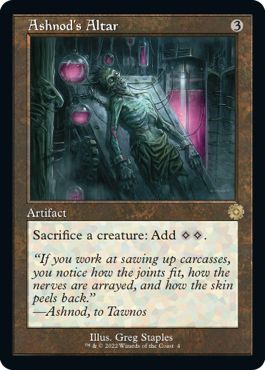 (英)【Foil】アシュノッドの供犠台 / Ashnod's Altar【BRR】旧枠加工カード No.004