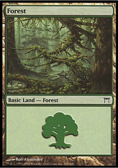 (英)【Foil】森 / Forest【CHK】 No.306