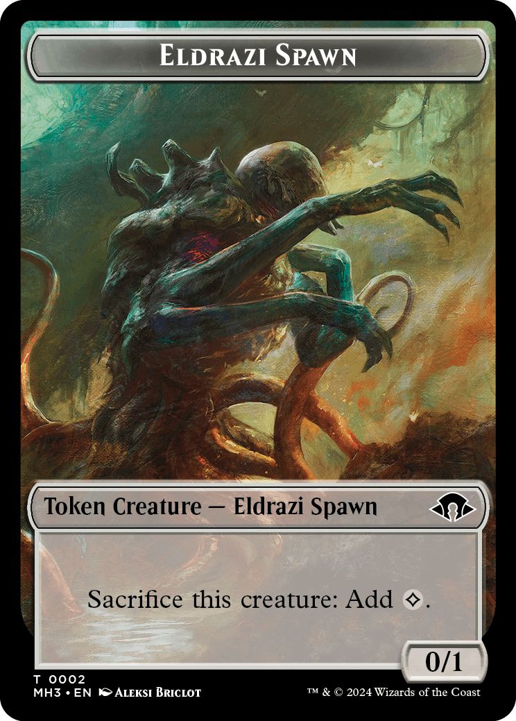 (英)エルドラージ・落とし子トークン / Eldrazi Spawn Token【MH3-TOKEN】 No.002