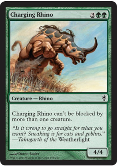 (英)【Foil】突進するサイ / Charging Rhino【CNS】 No.159