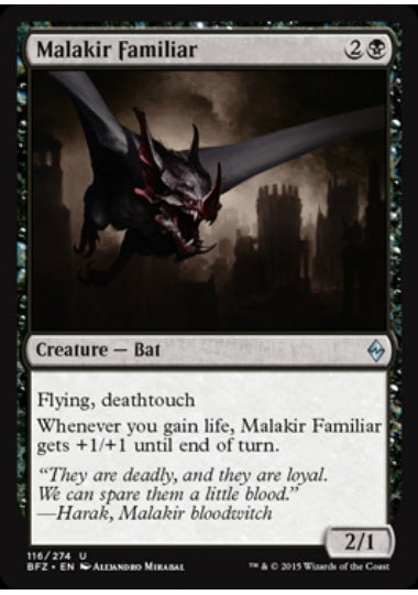 (英)【Foil】マラキールの使い魔 / Malakir Familiar【BFZ】 No.116