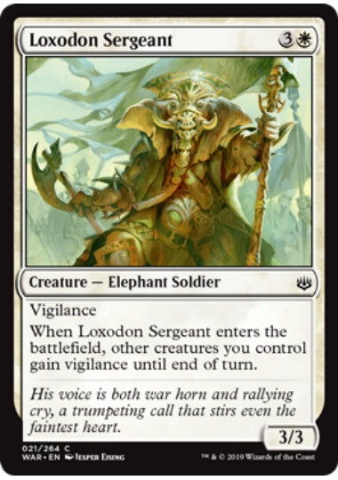(英)【Foil】ロクソドンの軍曹 / Loxodon Sergeant【WAR】 No.021