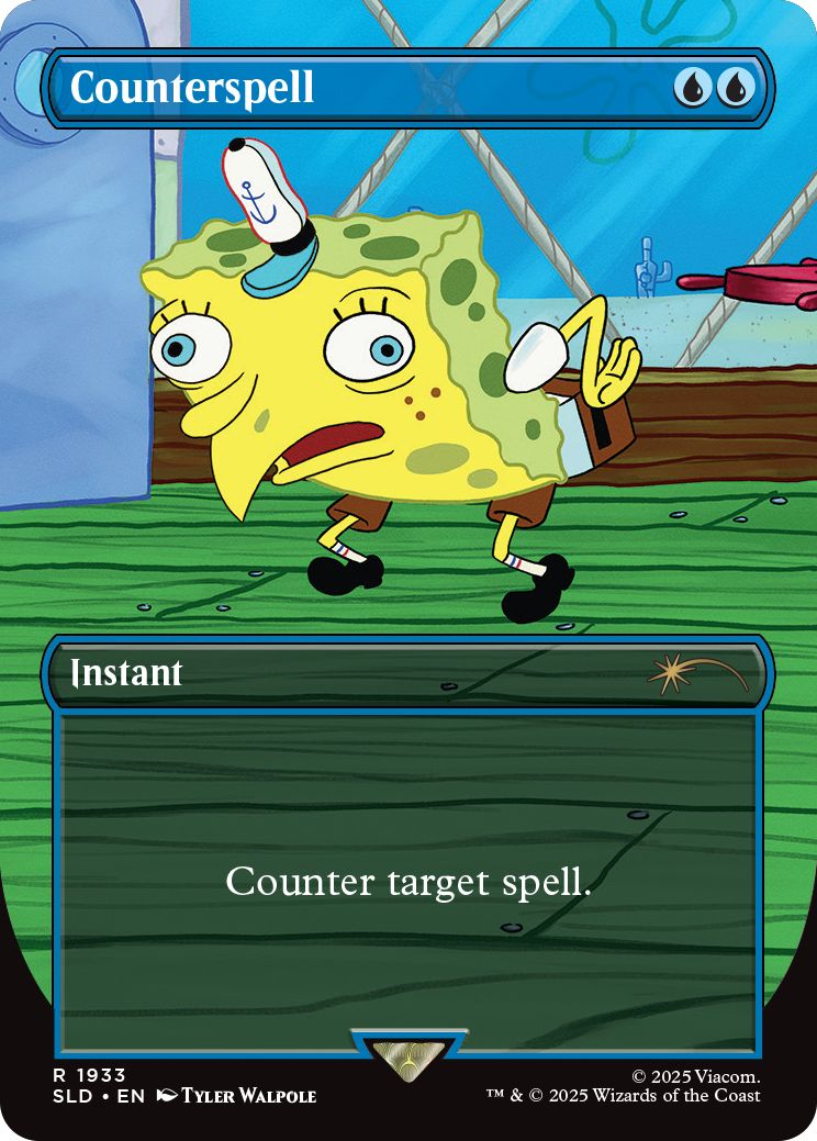 (英)【Foil】対抗呪文 / Counterspell【SLD】Secret Lair x SpongeBob SquarePants: Internet Sensation No.1933