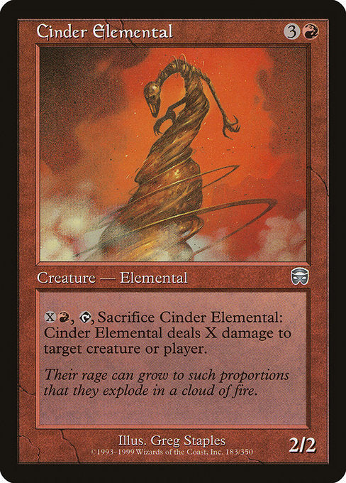 (英)【Foil】燃えがらの精霊 / Cinder Elemental【MMQ】 No.183