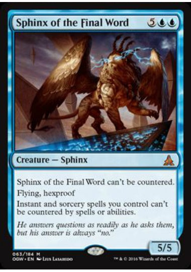 (英)【Foil】終止符のスフィンクス / Sphinx of the Final Word【OGW】 No.063