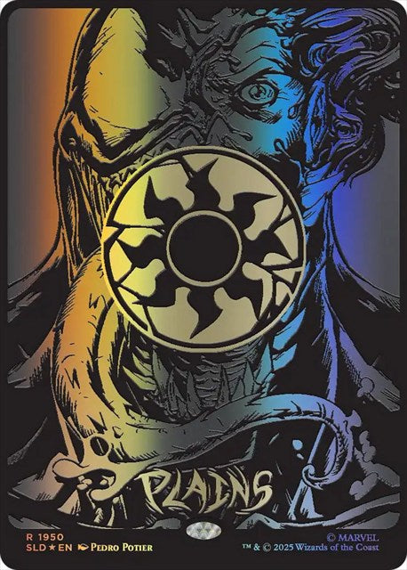 (英)【Raised-Foil】平地 / Plains【SLD】 Secret Lair x Marvel's Spider-Man: Mana Symbiote No.1950