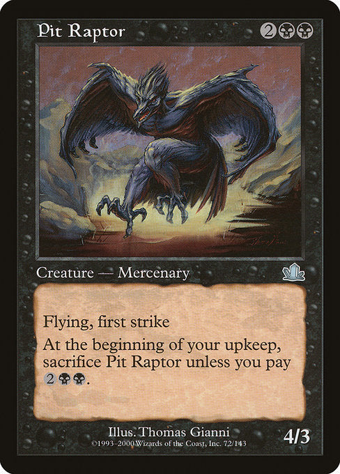 (英)【Foil】奈落の猛禽 / Pit Raptor【PCY】 No.072