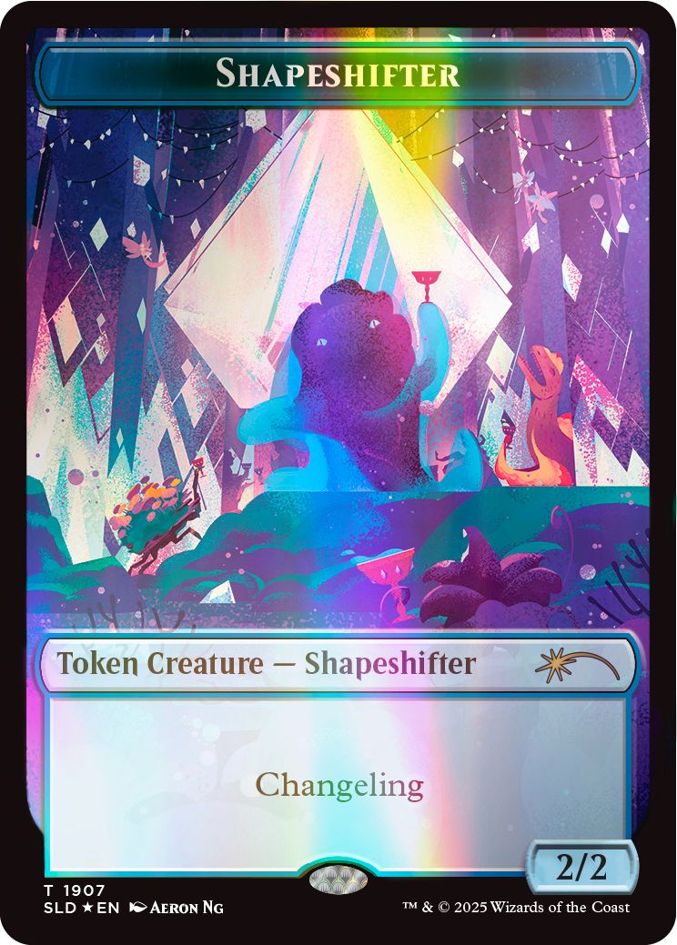 (英)【Foil】多相の戦士トークン / Shapeshifter Token【SLD】Secret Lair Commander Deck: Everyone's Invited No.1907