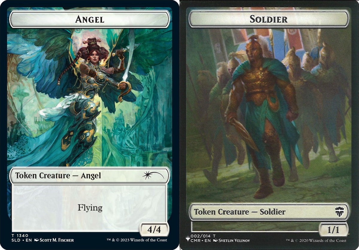(英)天使トークン / Angel Token No.1340 - 兵士トークン / Soldier Token【SLD-C23-02】 Angels: They're Just Like Us but Cooler and with Wings No.CMR-002
