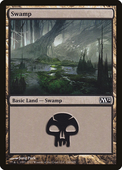 (英)【Foil】沼 / Swamp【M12】 No.240