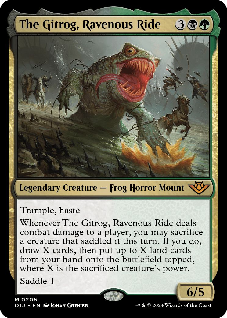 (英)【Foil】貪欲な乗りもの、ギトラグ / The Gitrog, Ravenous Ride【OTJ】 No.206