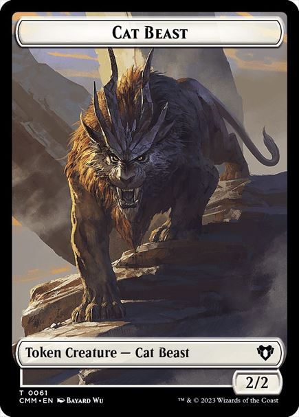 (英)猫・ビーストトークン / Cat Beast Token No.061 - クレリックトークン / Cleric Token【CMM-TOKEN】 No.062