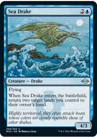(英)【Foil】海のドレイク / Sea Drake【MH2】 No.268