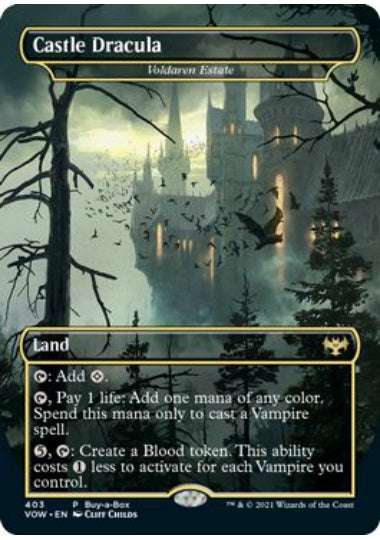 (英)【Foil】ドラキュラ城 / Castle Dracula[ヴォルダーレンの居城 / Voldaren Estate] ★ボーダーレス★(ドラキュラシリーズ・カード) 【VOW】BOX購入プロモ No.403