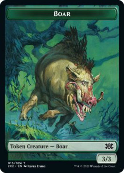 (英)猪トークン / Boar Token【2X2-TOKEN】 No.015