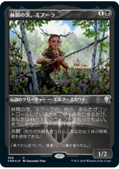 (日)【Foil】林間の茨、ミアーラ / Miara, Thorn of the Glade ★ショーケース枠★ 【CMR】 No.566